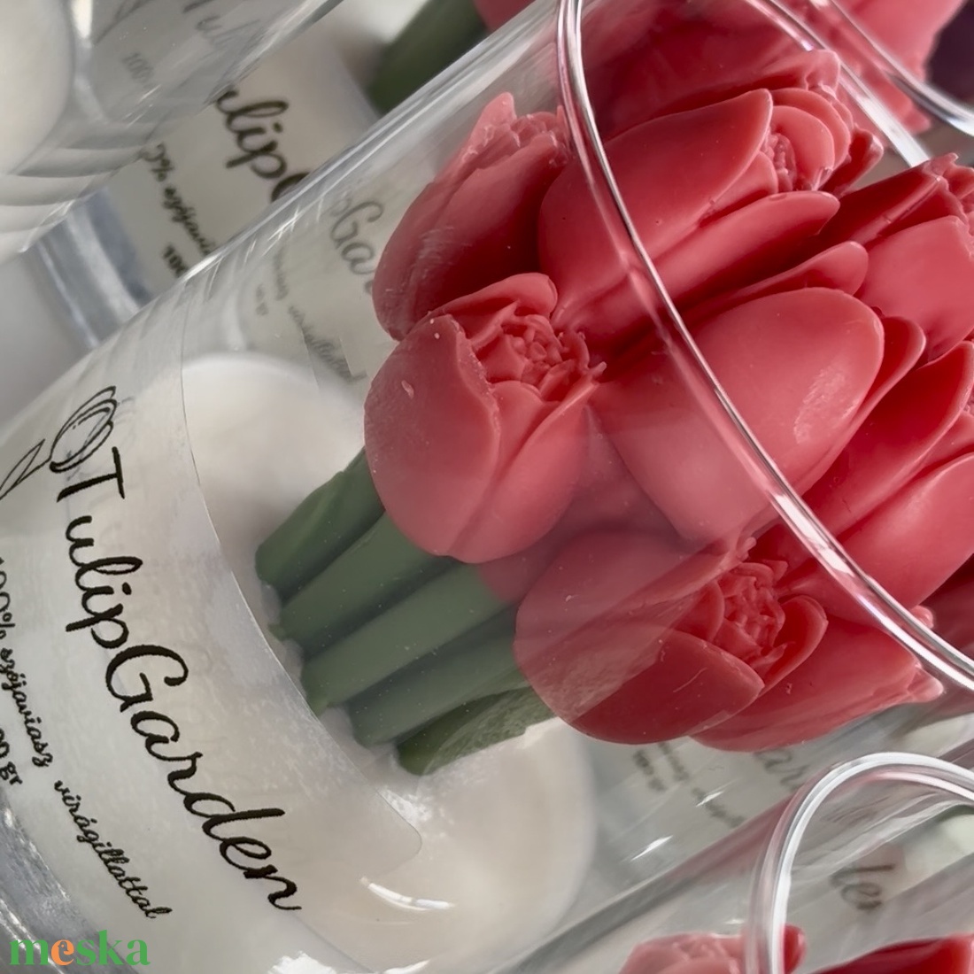 Tulipán szója gyertya  üvegben  - otthon & életmód - gyertya, illat, aroma - gyertya - Meska.hu