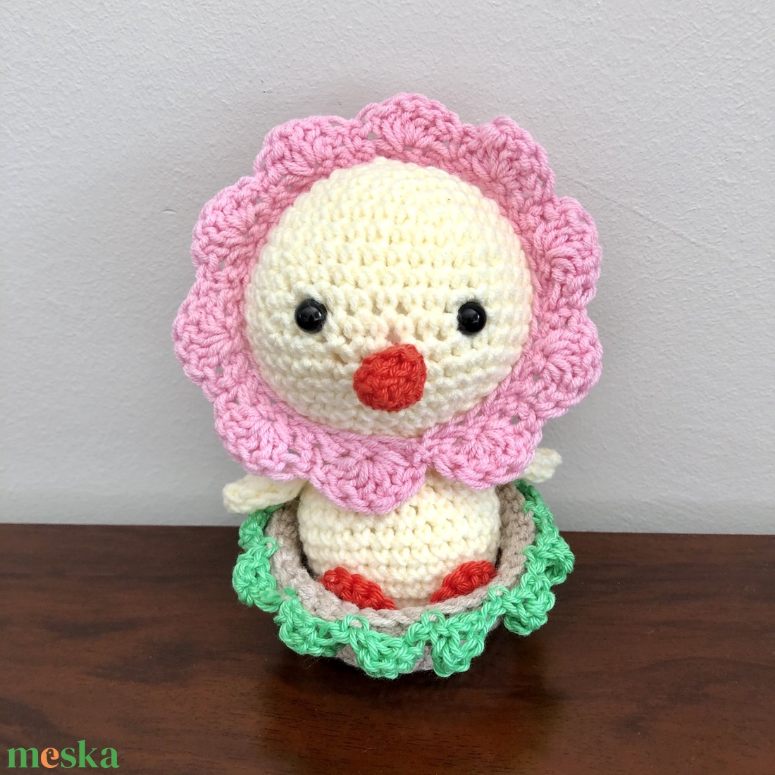 Horgolt halványsárga csibevirág - amigurumi - otthon & életmód - dekoráció - dísztárgy - Meska.hu Horgolt halványsárga csibevirág - amigurumi - otthon & életmód - dekoráció - dísztárgy - Meska.hu