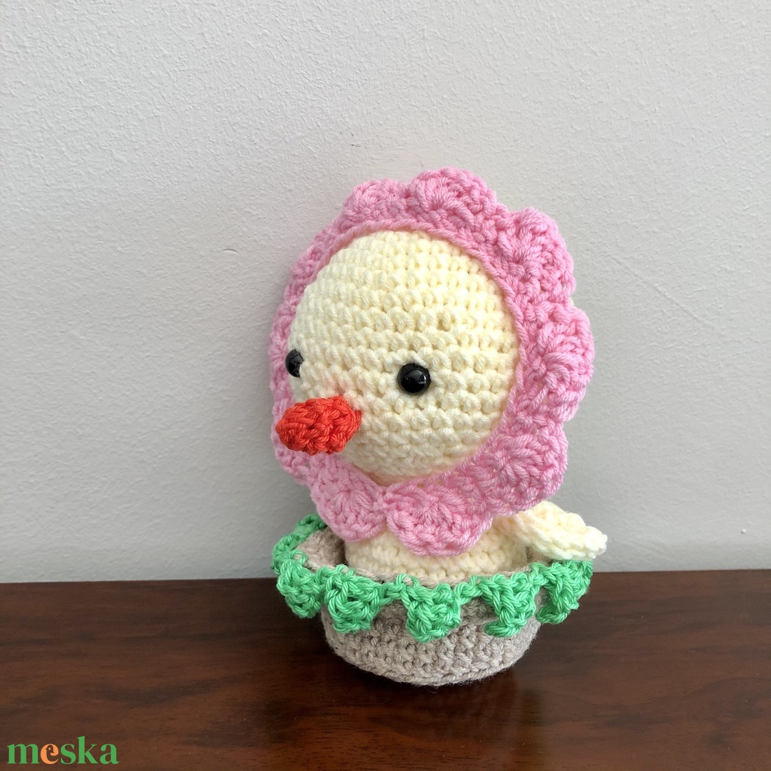 Horgolt halványsárga csibevirág - amigurumi - otthon & életmód - dekoráció - dísztárgy - Meska.hu Horgolt halványsárga csibevirág - amigurumi - otthon & életmód - dekoráció - dísztárgy - Meska.hu