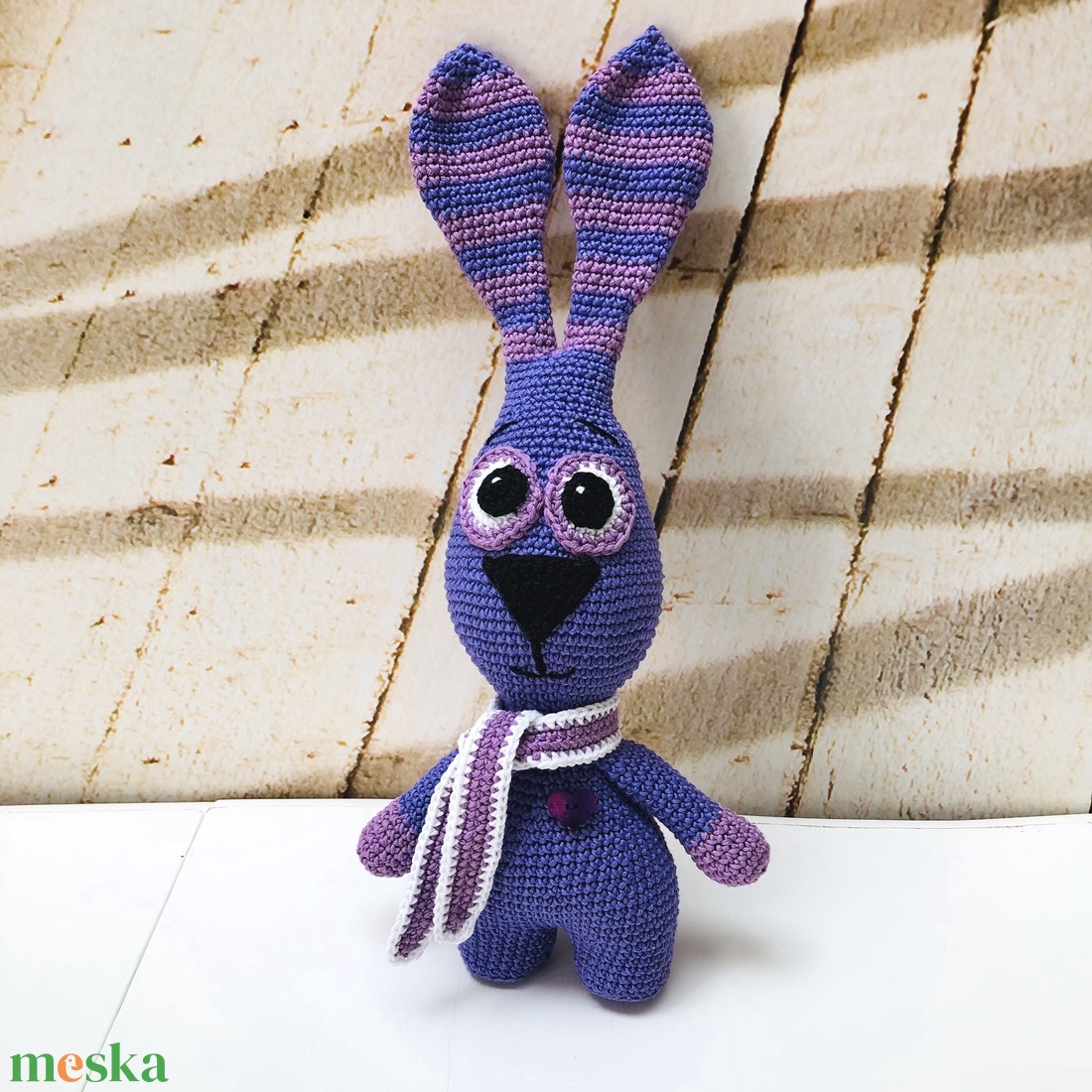 Lila nyuszi - amigurumi - játék & sport - plüssállat & játékfigura - nyuszi - Meska.hu