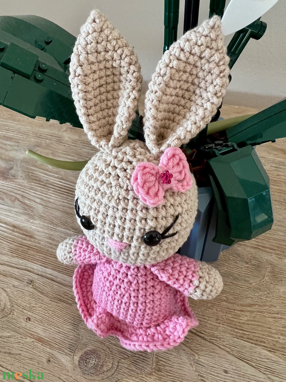 Rózsaszín-bézs nyuszi lány - amigurumi - játék & sport - plüssállat & játékfigura - nyuszi - Meska.hu Rózsaszín-bézs nyuszi lány - amigurumi - játék & sport - plüssállat & játékfigura - nyuszi - Meska.hu