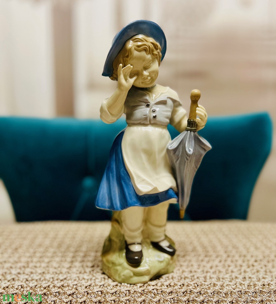 Vintage német porcelán kislány esernyővel - GDR - otthon & életmód - dekoráció - dísztárgy - Meska.hu Vintage német porcelán kislány esernyővel - GDR - otthon & életmód - dekoráció - dísztárgy - Meska.hu