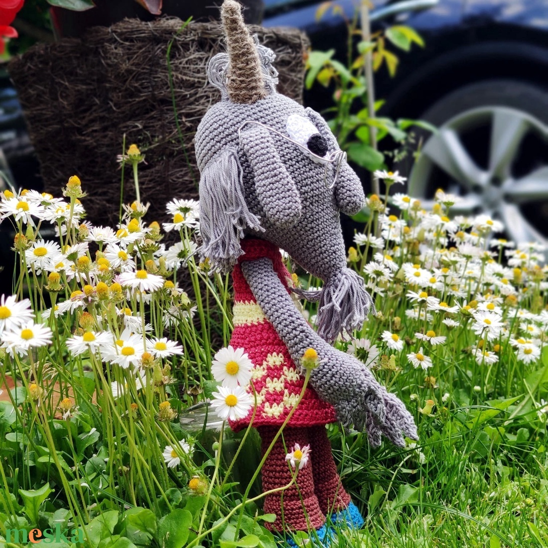 Horgolt kecske mester figura - amigurumi - játék & sport - plüssállat & játékfigura - plüss mesefigurák - Meska.hu