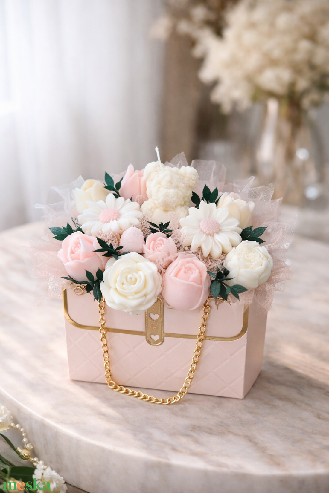 Púder Elegancia Gyertyabox Táskában � prémium, kézzel készült ajándék - otthon & életmód - gyertya, illat, aroma - illatviasz - Meska.hu