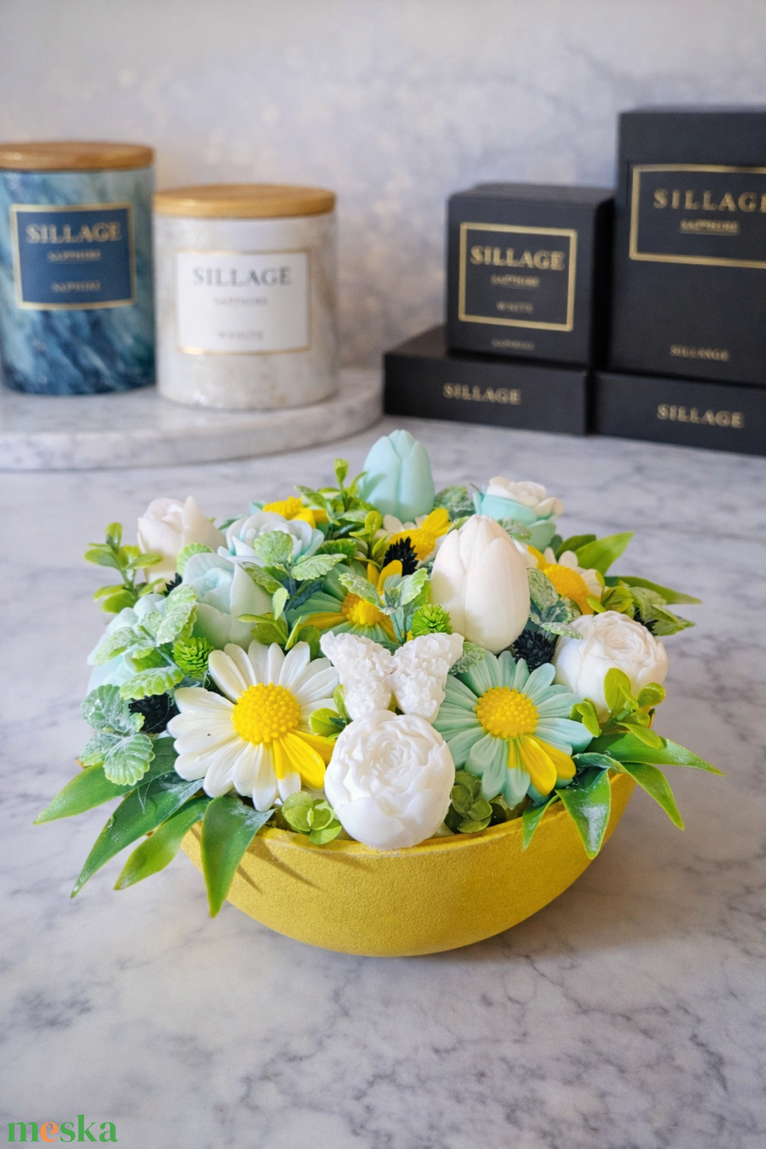 Friss tavasz virágbox - otthon & életmód - gyertya, illat, aroma - gyertya - Meska.hu