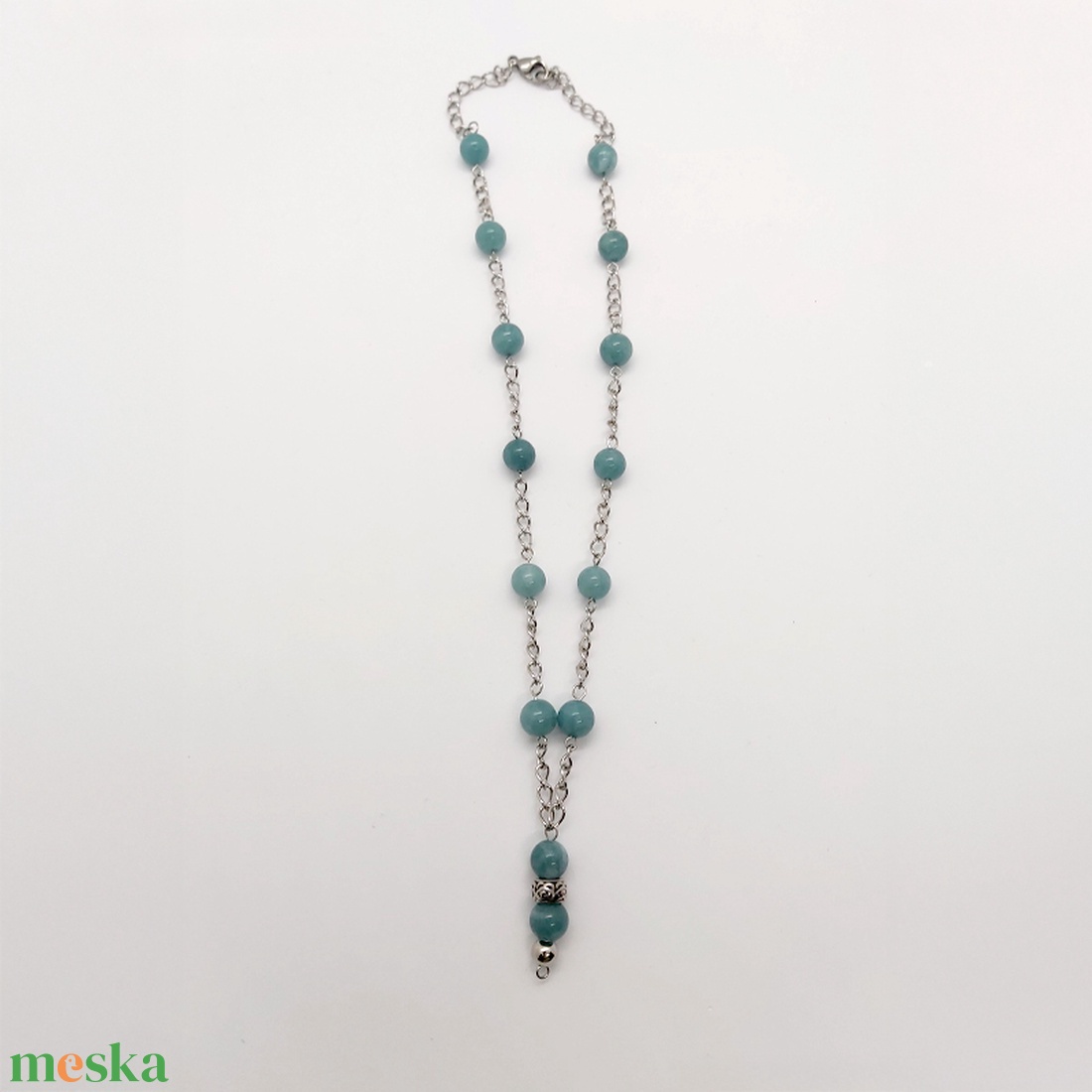 Kalcedon nyaklánc - ékszer - nyaklánc - hosszú nyaklánc - Meska.hu