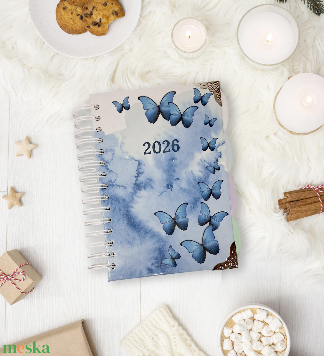 Pillangós határidőnapló 2026 - otthon & életmód - papír, írószer - jegyzetfüzet & napló - Meska.hu