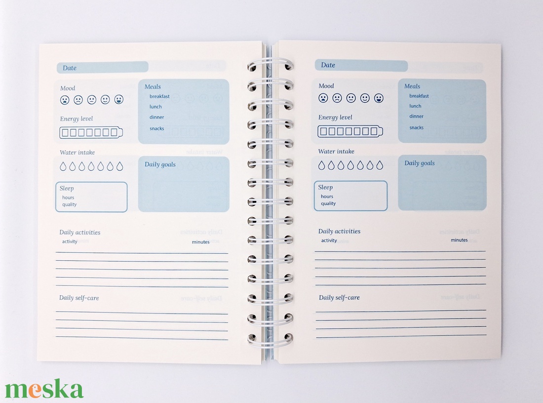 Wellbeing journal - otthon & életmód - papír, írószer - jegyzetfüzet & napló - Meska.hu