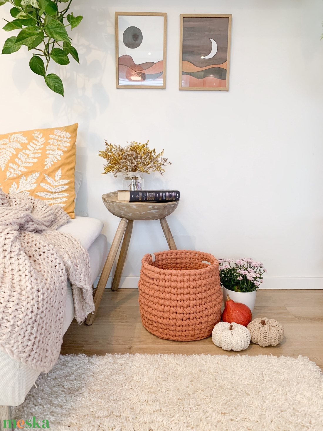 Horgolt tároló kosár - otthon & életmód - tárolás & rendszerezés - tárolókosár - Meska.hu