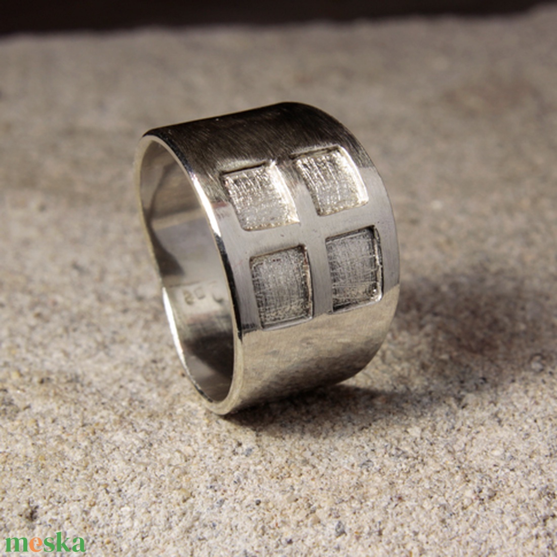 Ablakos ezüst gyűrű - ékszer - gyűrű - statement gyűrű - Meska.hu