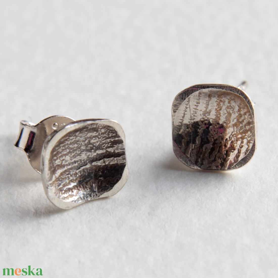 Boróka ezüst fülbevaló - ékszer - fülbevaló - pötty fülbevaló - Meska.hu