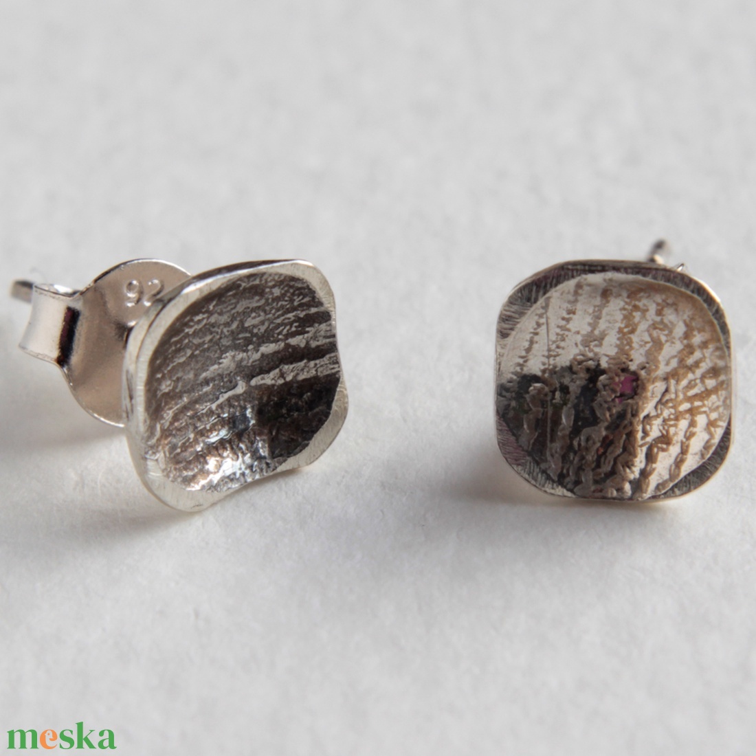 Boróka ezüst fülbevaló - ékszer - fülbevaló - pötty fülbevaló - Meska.hu