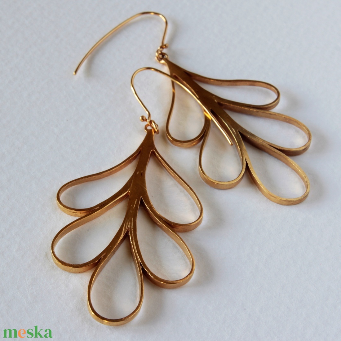 Aranybúza lógós fülbevaló - ékszer - fülbevaló - lógó fülbevaló - Meska.hu