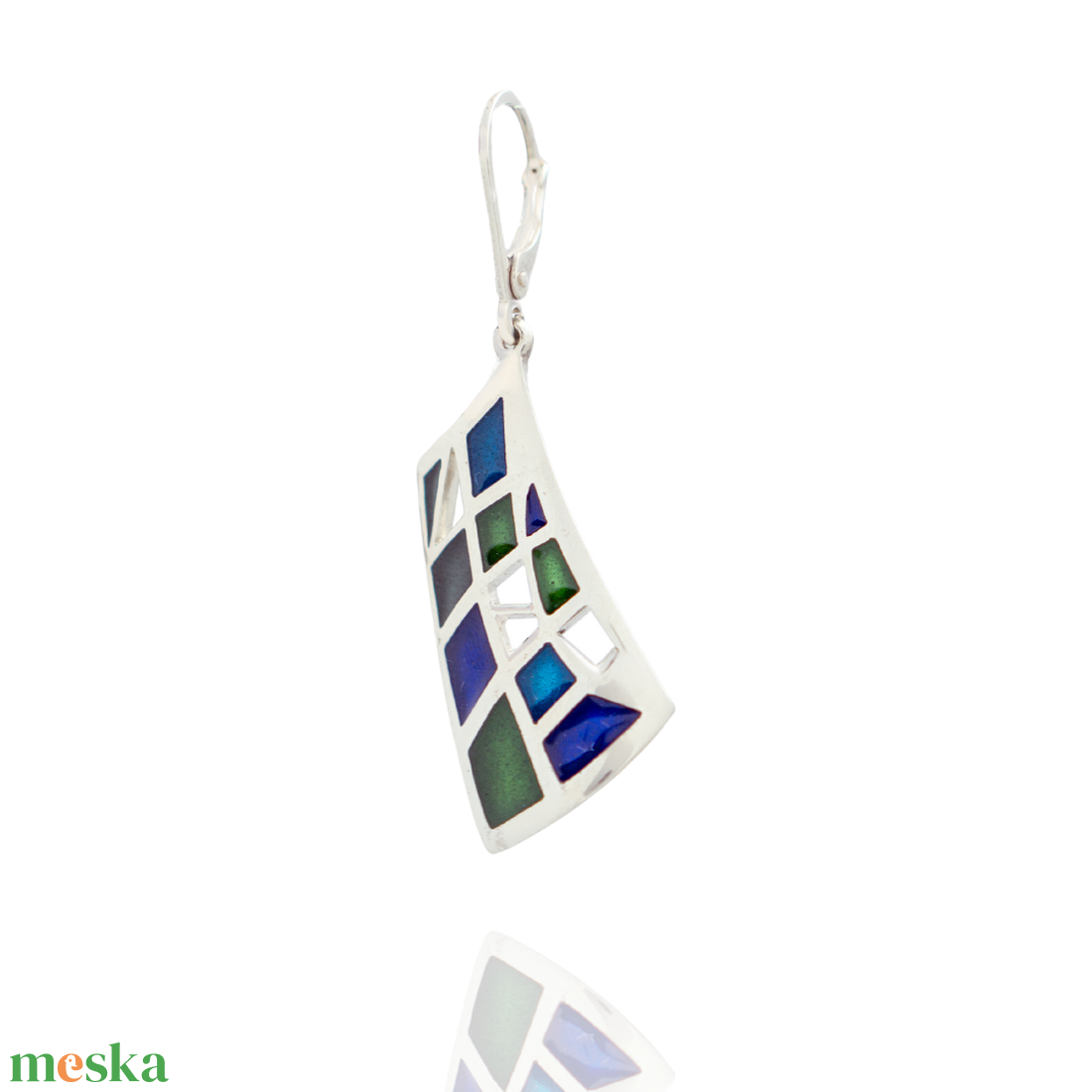 SilverColor Mozaik Fülbevaló - ékszer - fülbevaló - lógó fülbevaló - Meska.hu SilverColor Mozaik Fülbevaló - ékszer - fülbevaló - lógó fülbevaló - Meska.hu