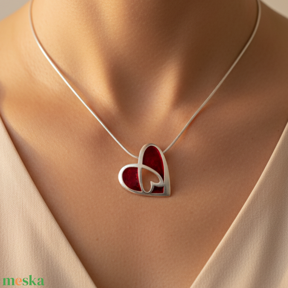 Szívek - ékszer - nyaklánc - medál - Meska.hu
