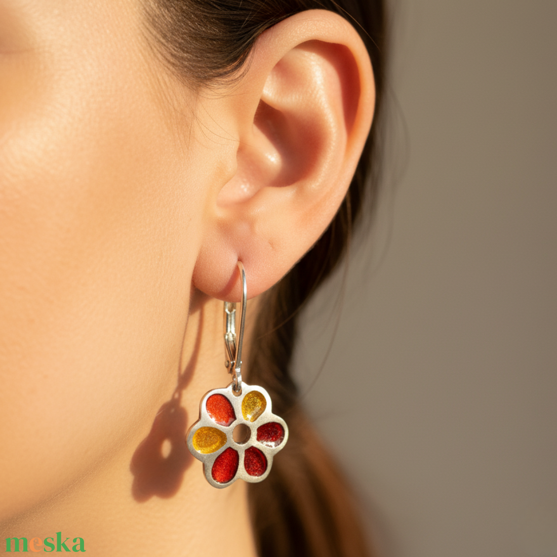 SilverColor Ezüstvirág Fülbevaló - ékszer - fülbevaló - lógó fülbevaló - Meska.hu