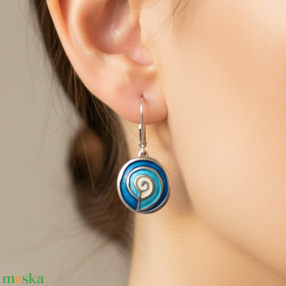 SilverColor Csiga Fülbevaló - ékszer - fülbevaló - lógó fülbevaló - Meska.hu