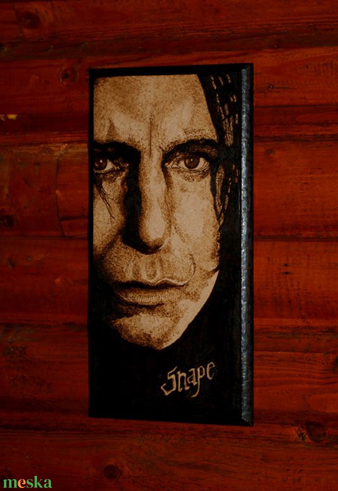 Harry Potter -Severius Snape portré - otthon & életmód - dekoráció - kép & falikép - fából készült kép - Meska.hu