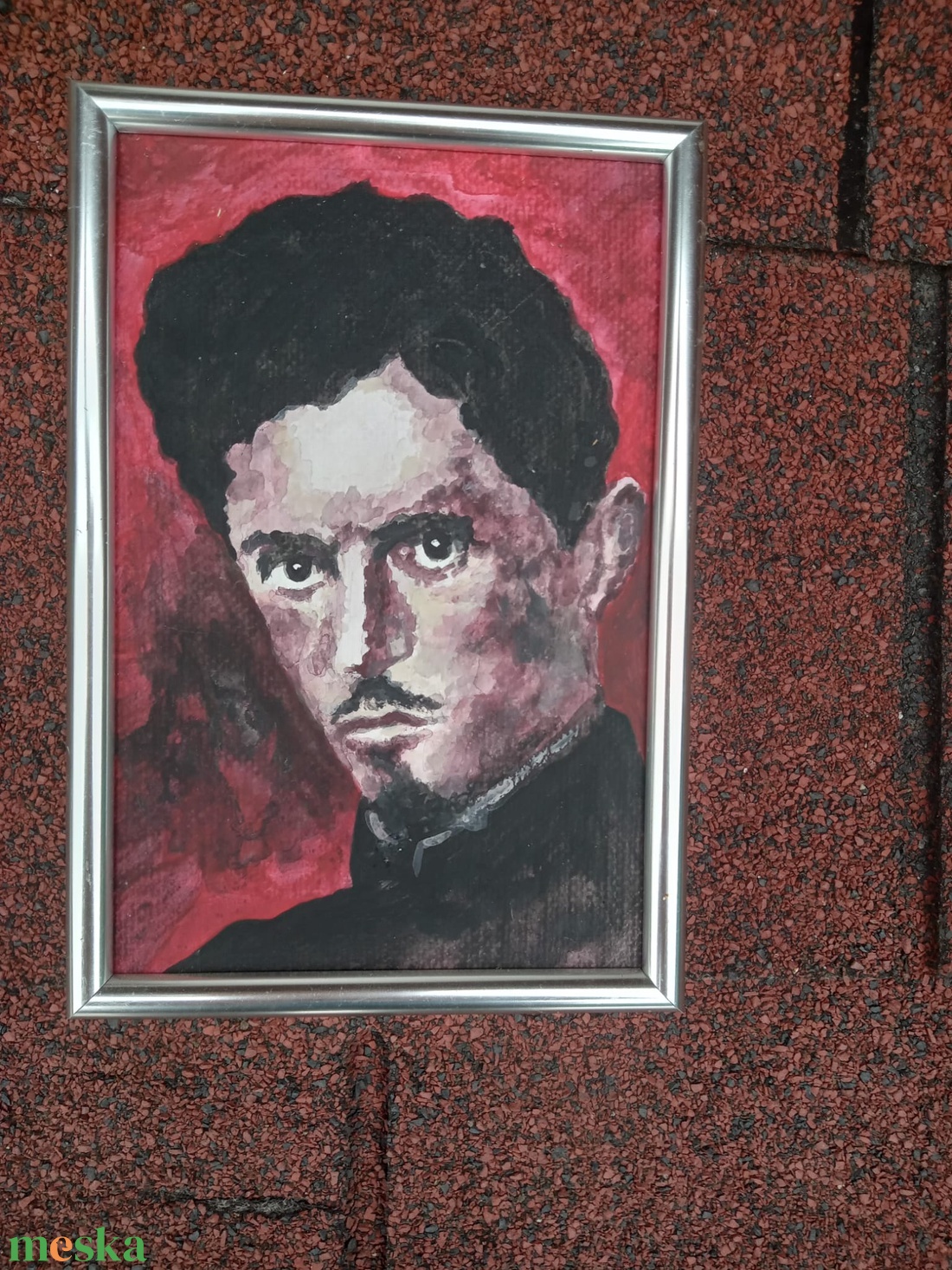 Petőfi Sándor mini portré festmény - művészet - festmény - akril - Meska.hu