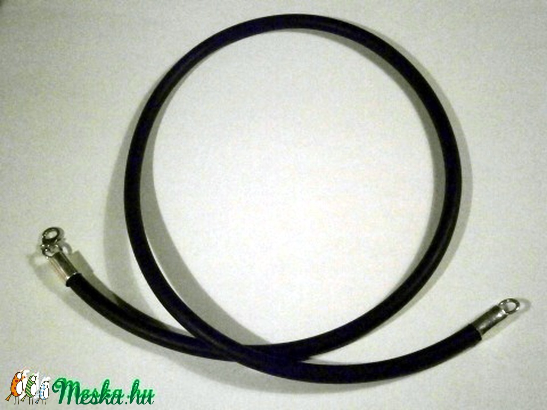 Kaucsuk nyaklánc ezüst véggel(5) -  - Meska.hu