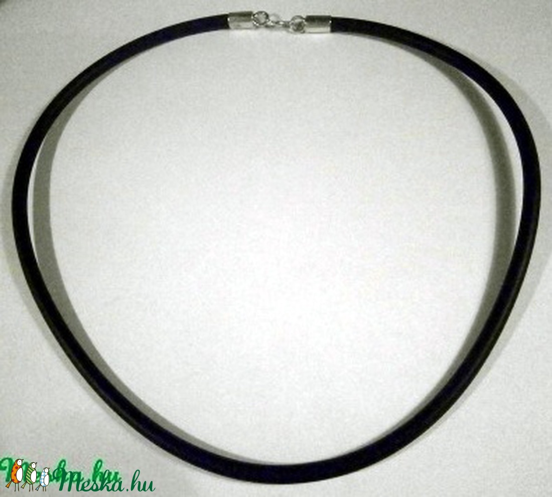 Kaucsuk nyaklánc ezüst véggel(5) -  - Meska.hu