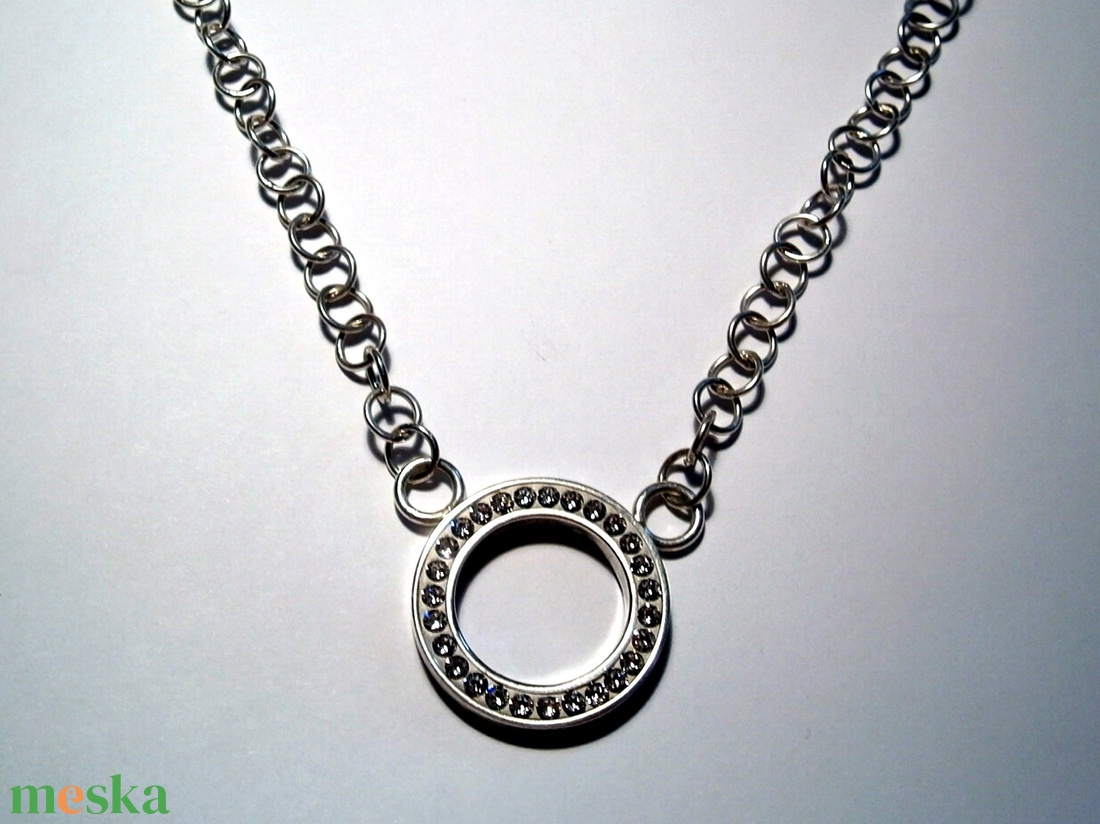 Swarovski köves yaklánc ezüstből - ékszer - nyaklánc - hosszú nyaklánc - Meska.hu