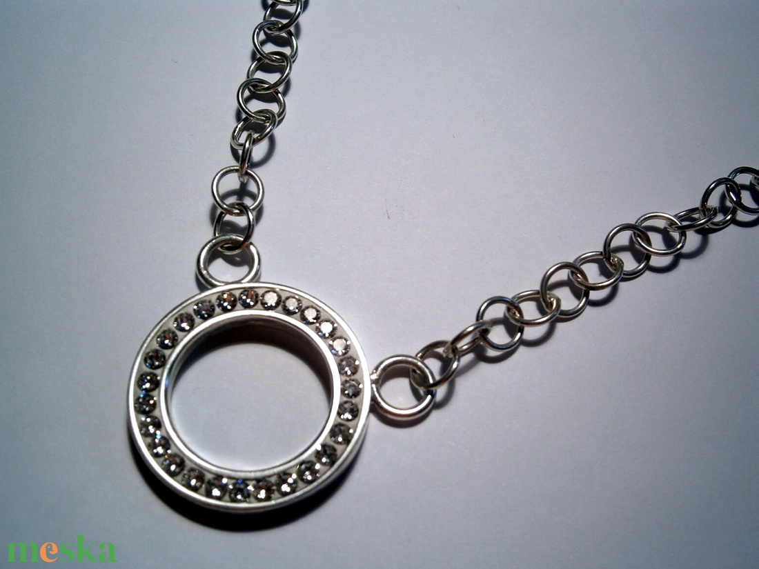 Swarovski köves yaklánc ezüstből - ékszer - nyaklánc - hosszú nyaklánc - Meska.hu