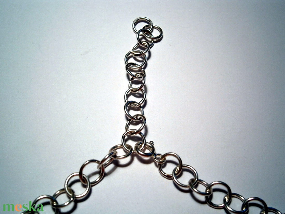 Swarovski köves yaklánc ezüstből - ékszer - nyaklánc - hosszú nyaklánc - Meska.hu