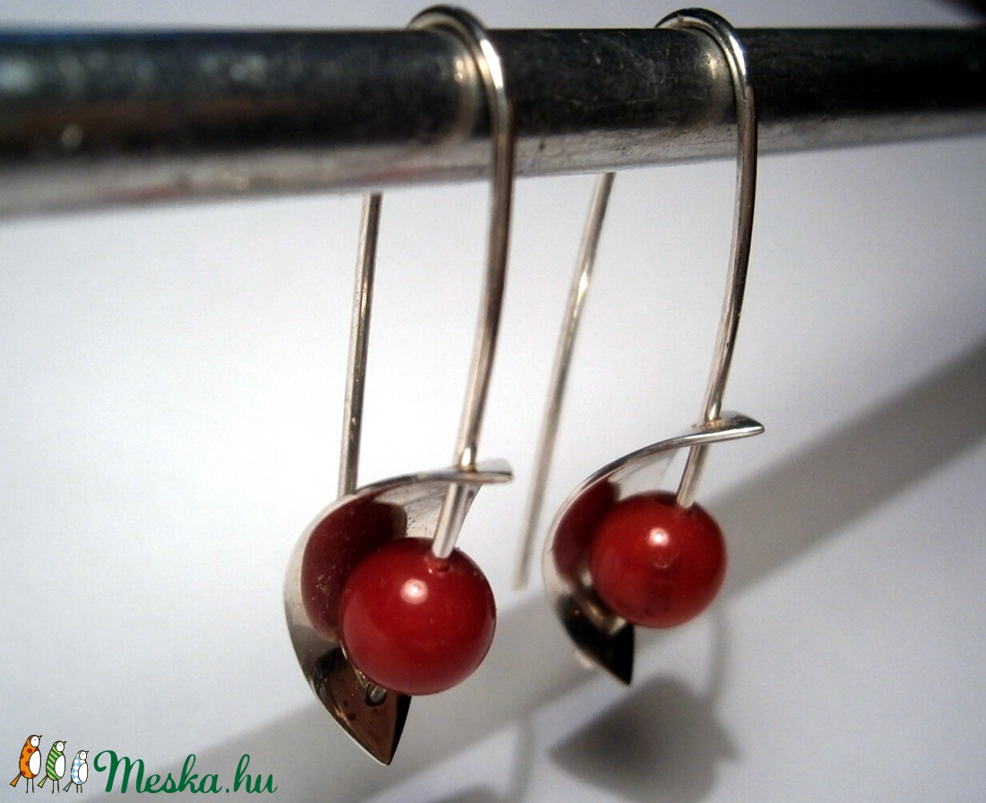 Korall fülbevaló -  - Meska.hu