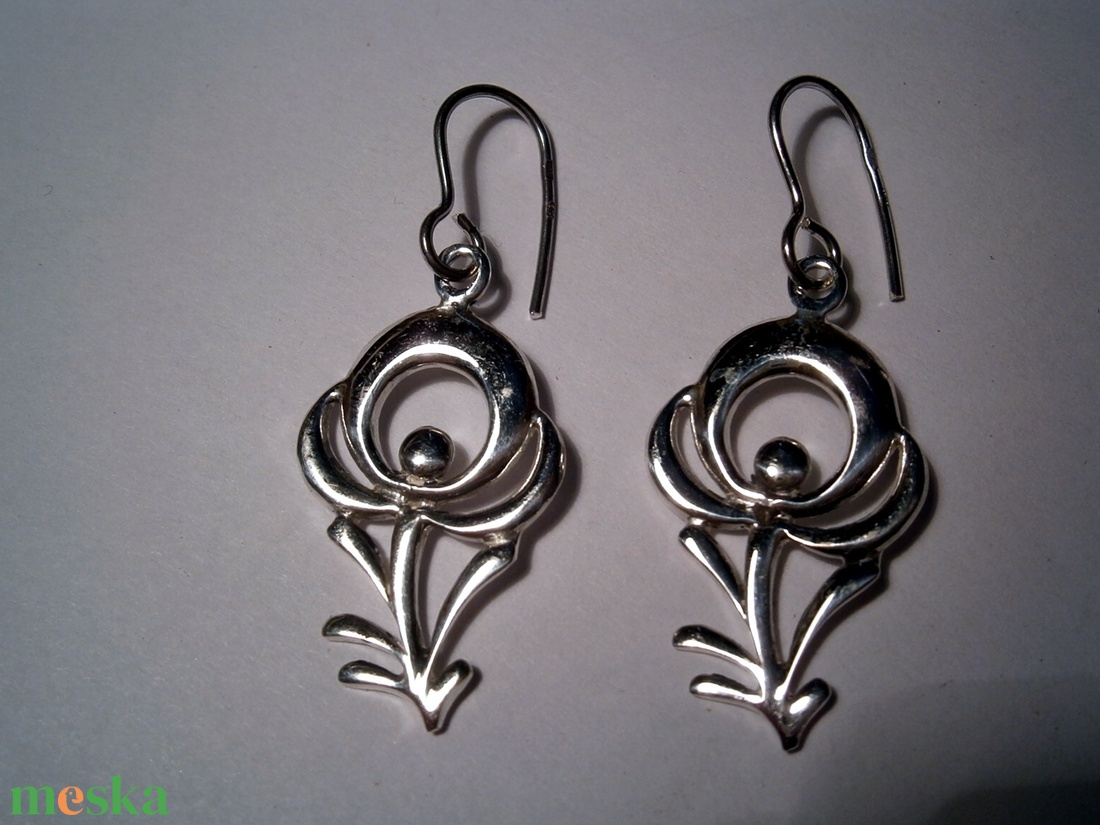 Népi motívumos füli(1) - ékszer - fülbevaló - lógó fülbevaló - Meska.hu