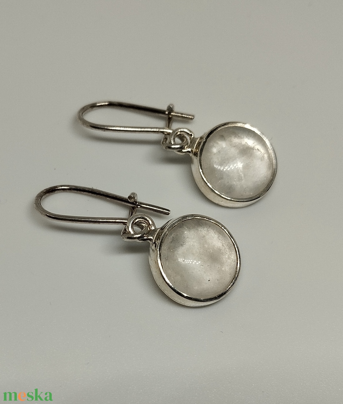 Hegyikristály köves ezüst fülbevaló  - ékszer - fülbevaló - lógó fülbevaló - Meska.hu