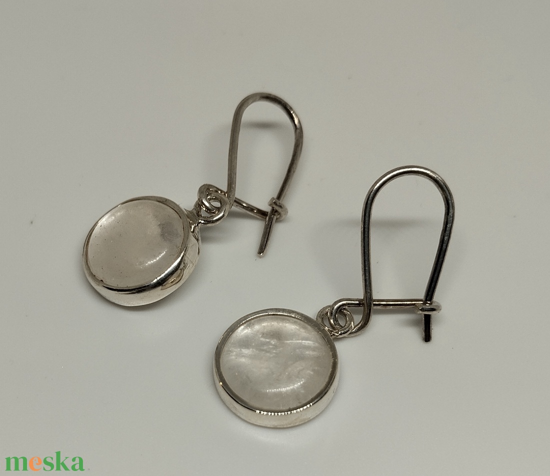 Hegyikristály köves ezüst fülbevaló  - ékszer - fülbevaló - lógó fülbevaló - Meska.hu