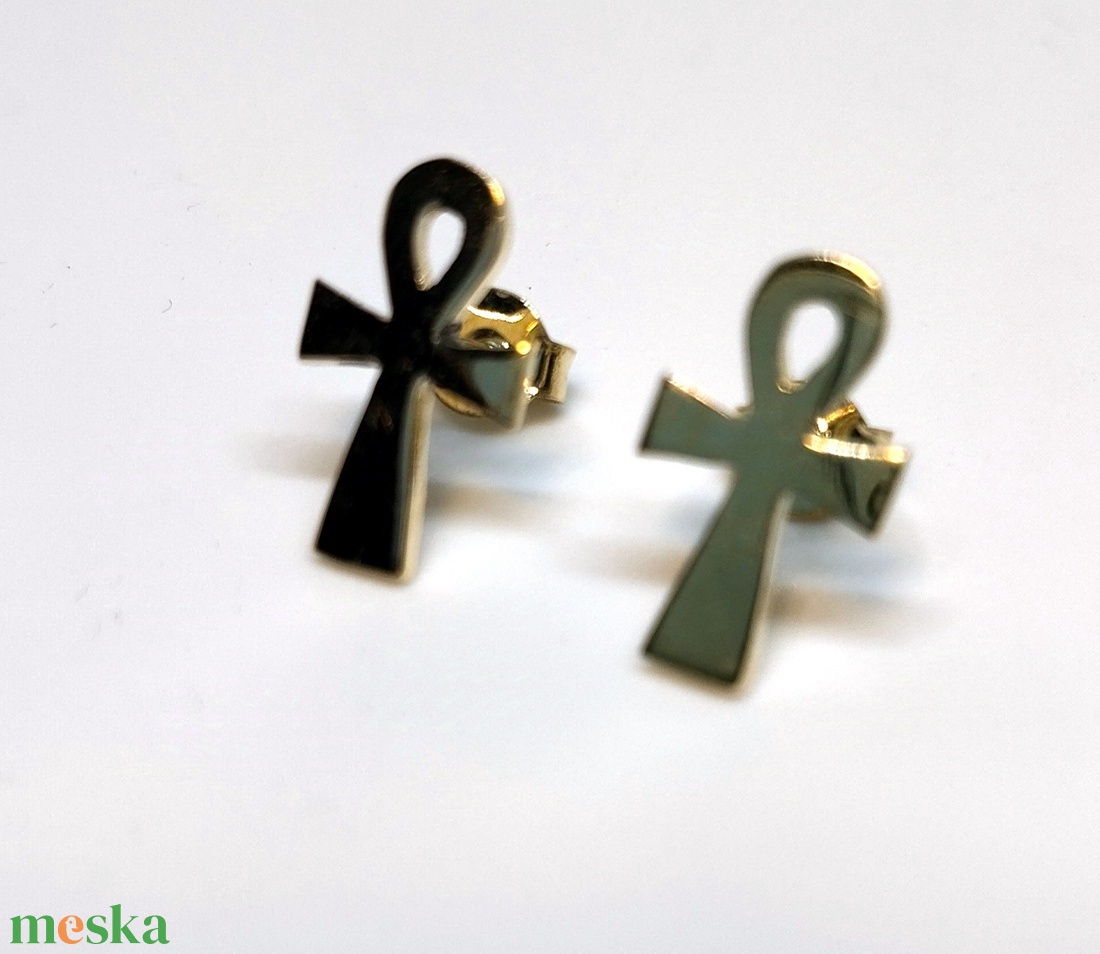 Ankh kereszt fülbevaló - ékszer - fülbevaló - pötty fülbevaló - Meska.hu Ankh kereszt fülbevaló - ékszer - fülbevaló - pötty fülbevaló - Meska.hu