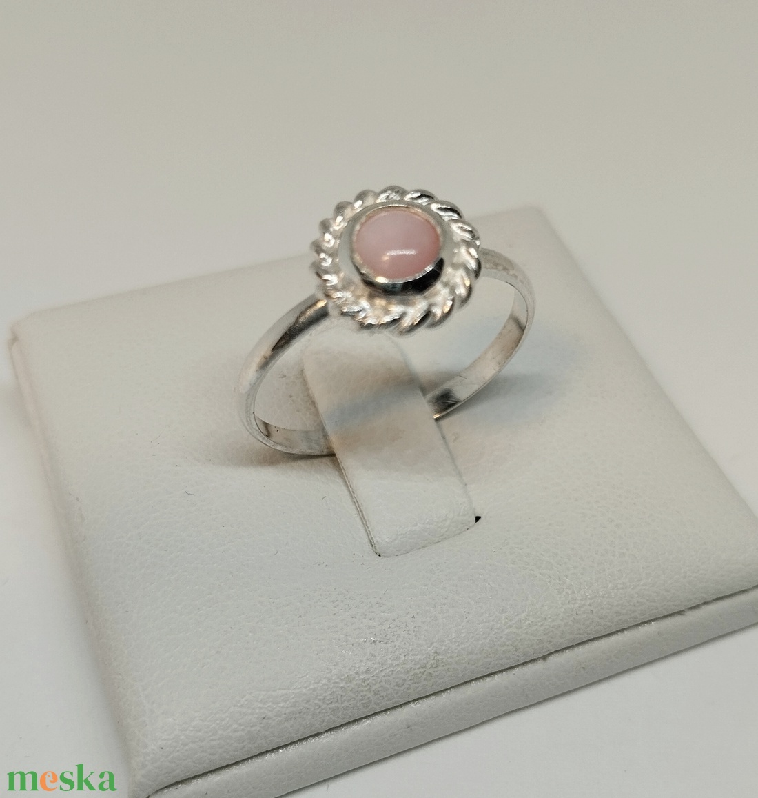 Rózsaopál ezüst gyűrű -  - Meska.hu