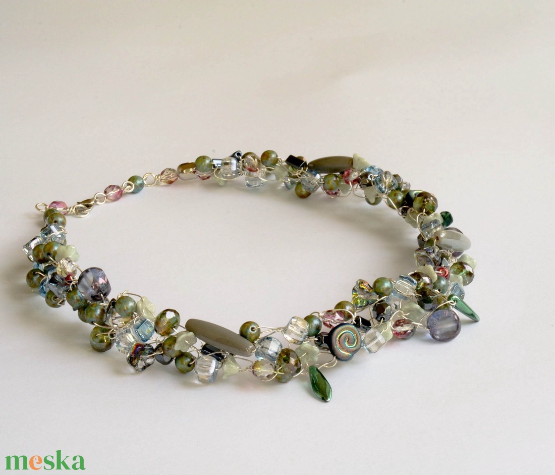 Lánc Káprázat - Kerek Lágy ősz - ékszer - nyaklánc - gyöngyös nyaklánc - Meska.hu