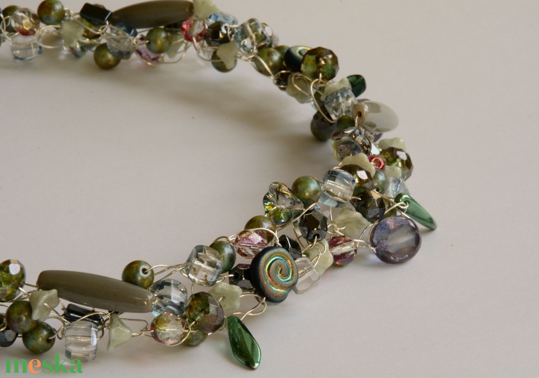 Lánc Káprázat - Kerek Lágy ősz - ékszer - nyaklánc - gyöngyös nyaklánc - Meska.hu