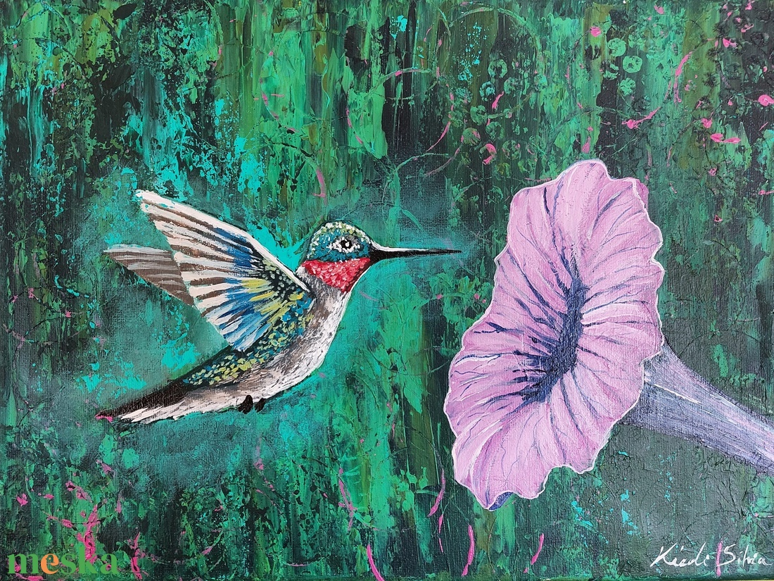 Kolibri - művészet - festmény - akril - Meska.hu Kolibri - művészet - festmény - akril - Meska.hu