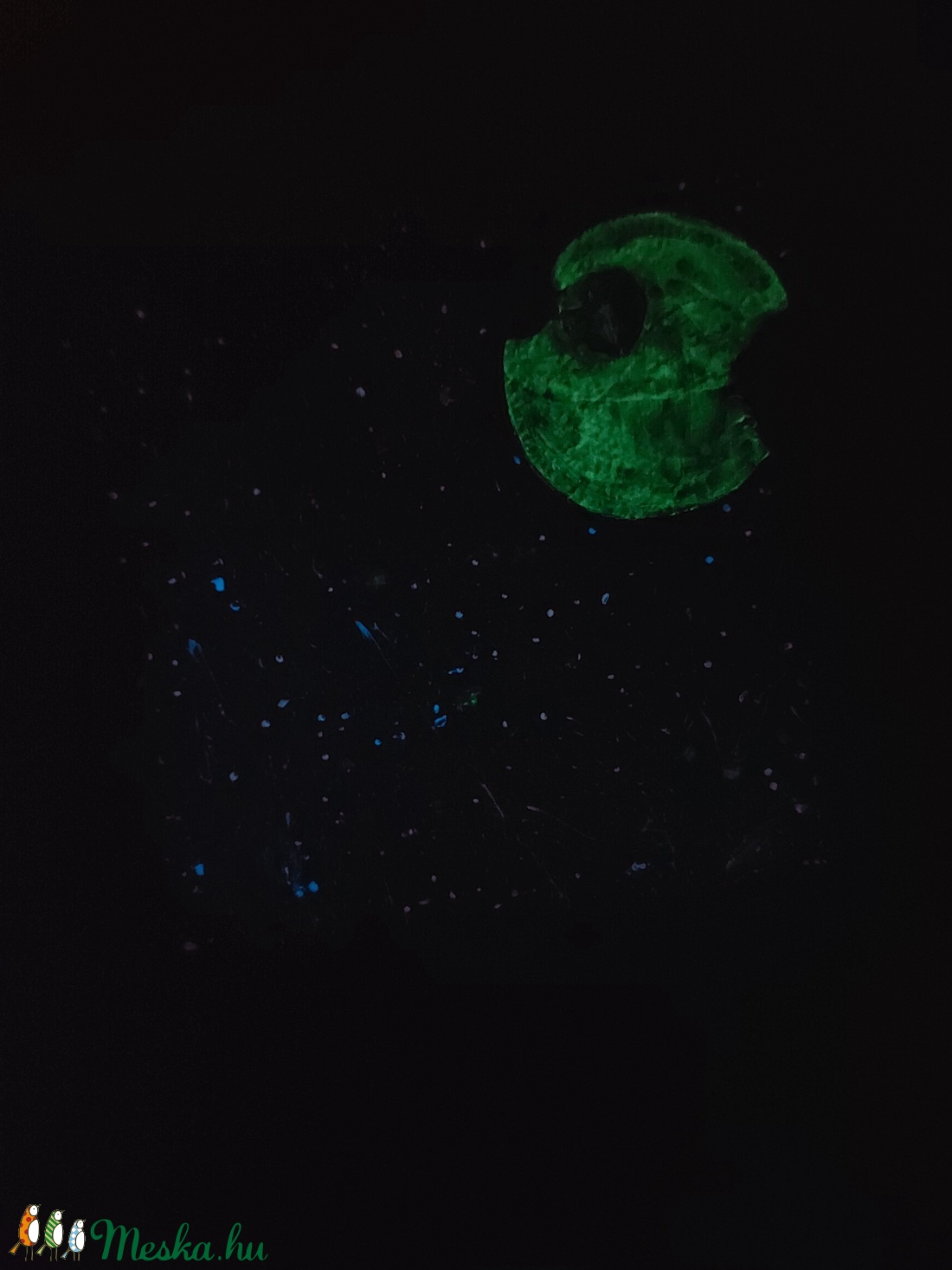 Festmény - Halálcsillag világító - művészet - festmény - akril - Meska.hu