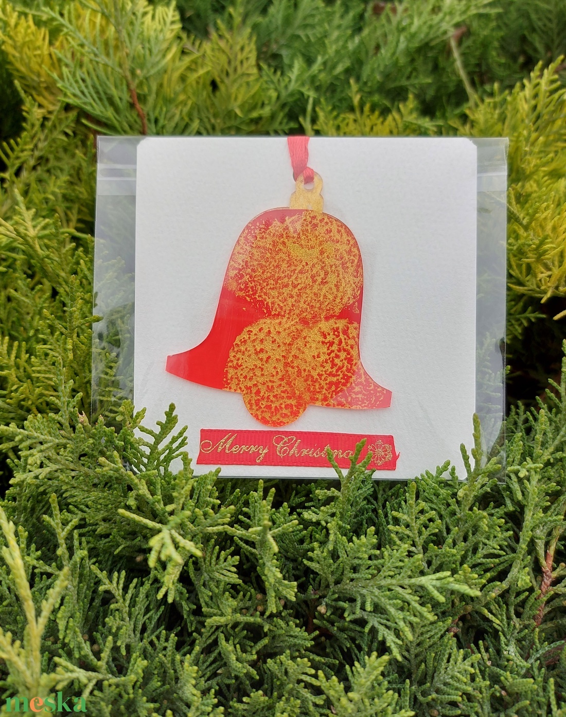 Karácsonyfadísz piros harang  - karácsony - karácsonyi lakásdekoráció - karácsonyfadíszek - Meska.hu
