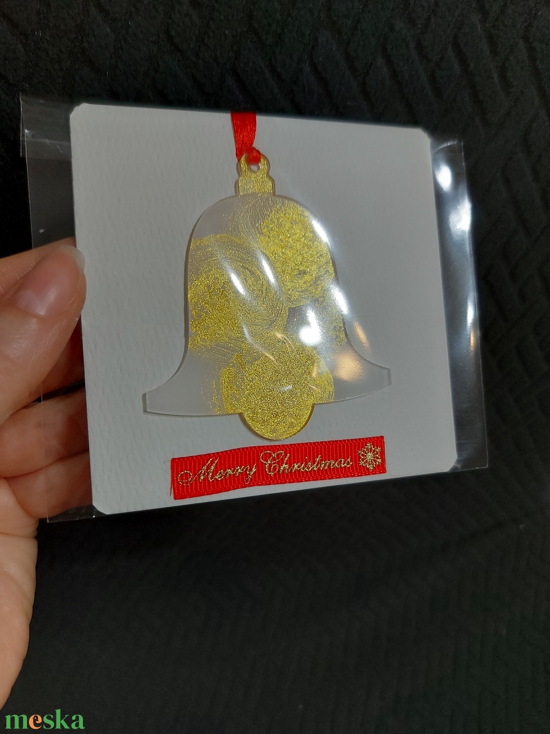 Karácsonyfadísz fehér harang  - karácsony - karácsonyi lakásdekoráció - karácsonyfadíszek - Meska.hu