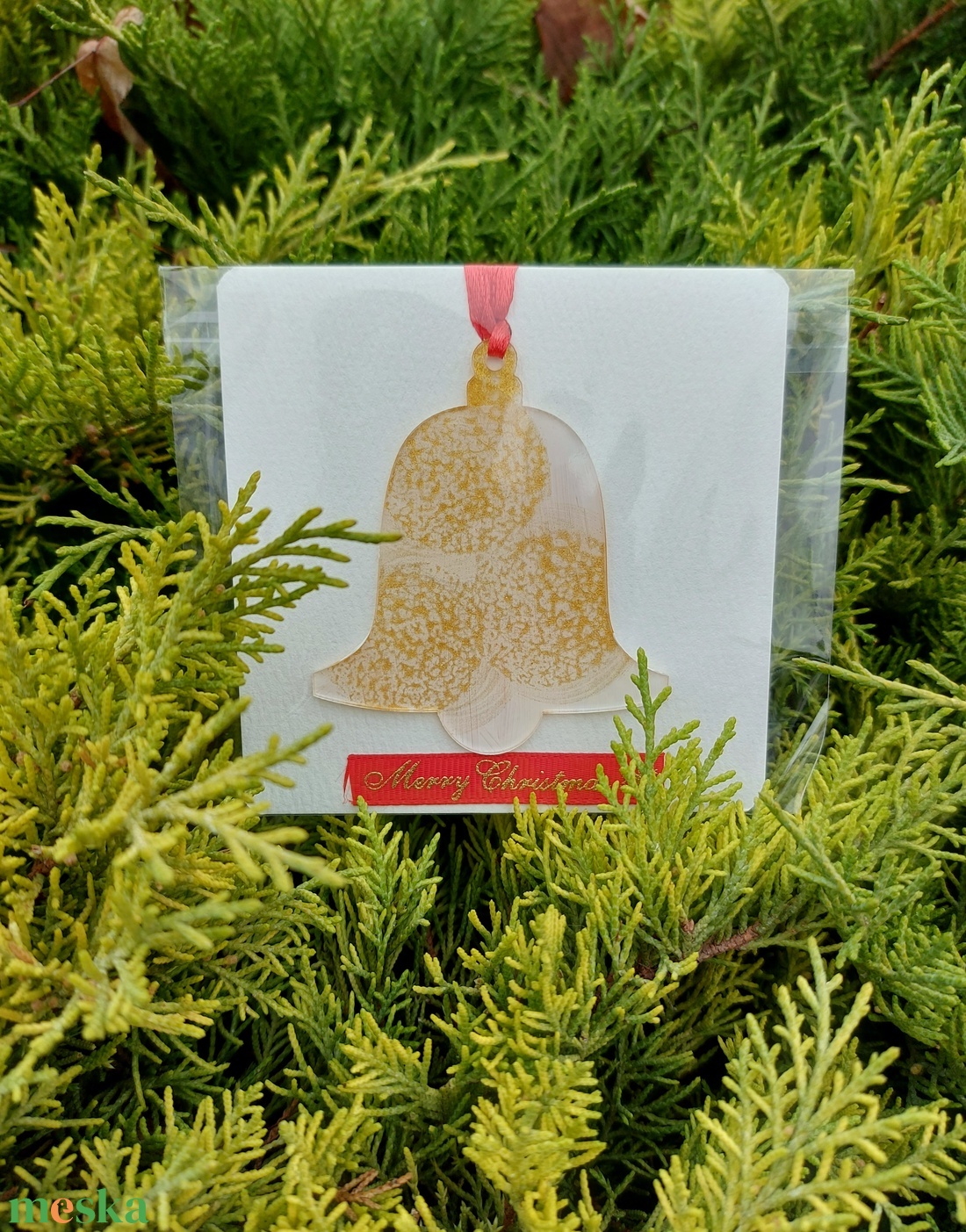 Karácsonyfadísz fehér harang  - karácsony - karácsonyi lakásdekoráció - karácsonyfadíszek - Meska.hu