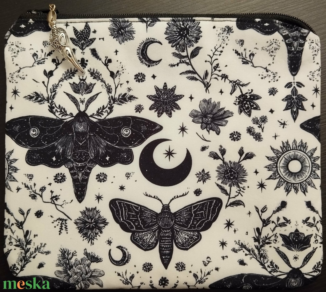 Neszesszer, táska rendező, apró holminak, éji lepke. - táska & tok - neszesszer - Meska.hu