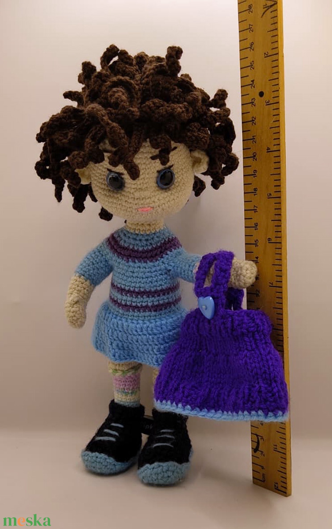 lila szoknyás baba - játék & sport - baba & babaház - baba - Meska.hu