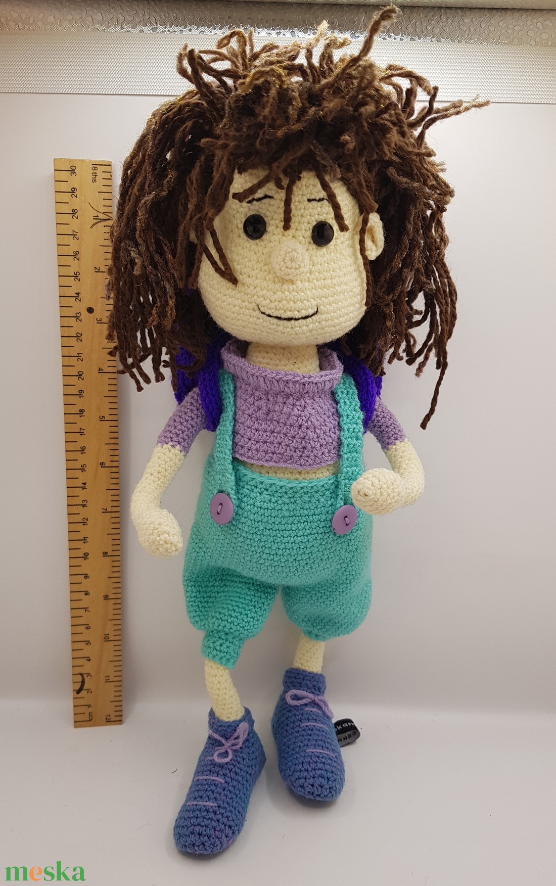 32 cm magas fiú baba hátizsákkal - játék & sport - baba & babaház - baba - Meska.hu