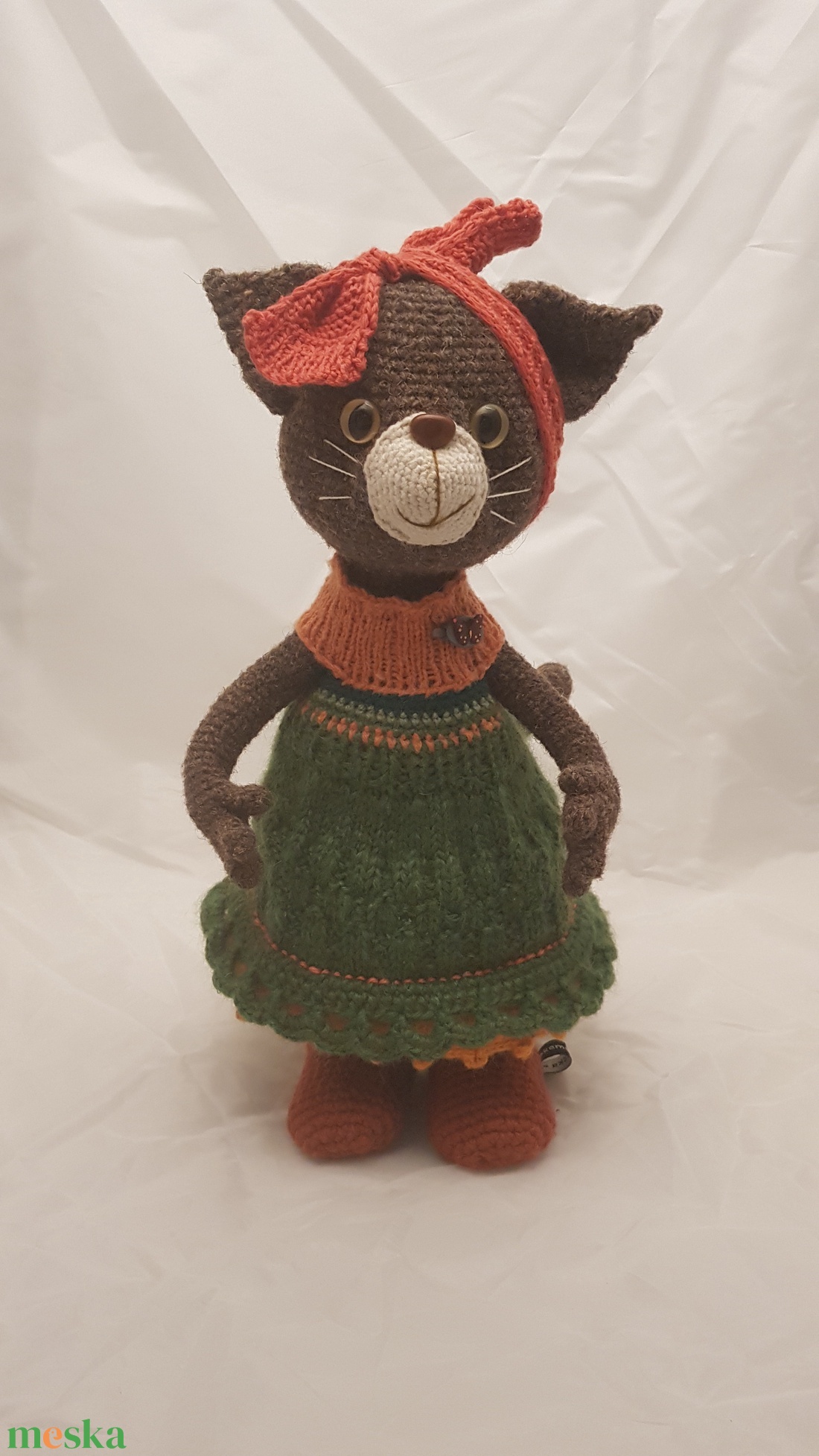 38 cm magas cica - játék & sport - baba & babaház - baba - Meska.hu