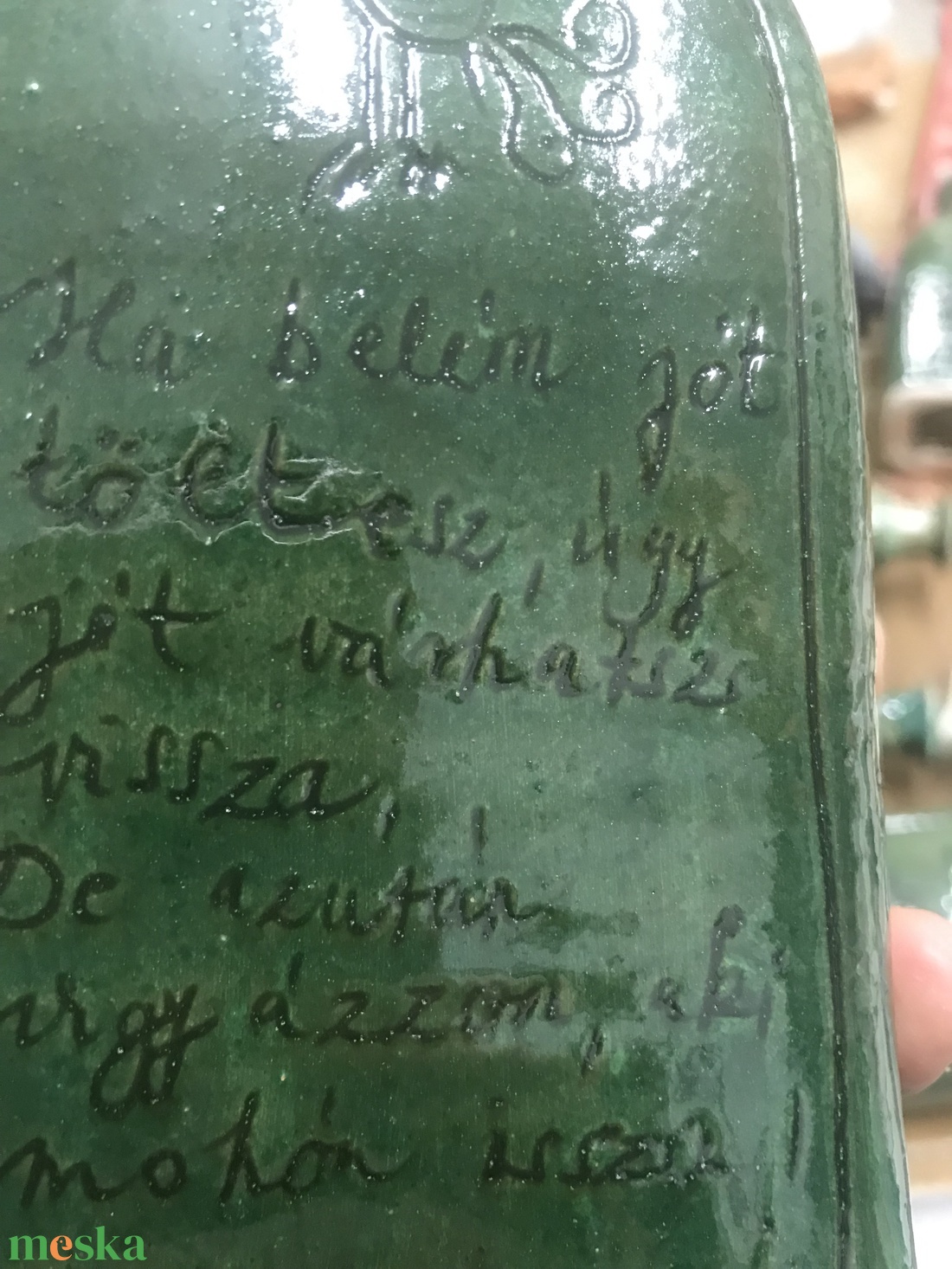 magyar népi kerámia pálinkatartó, butella, butélia - otthon & életmód - konyhafelszerelés, tálalás - tálalás - pálinkás poharak, szettek - Meska.hu