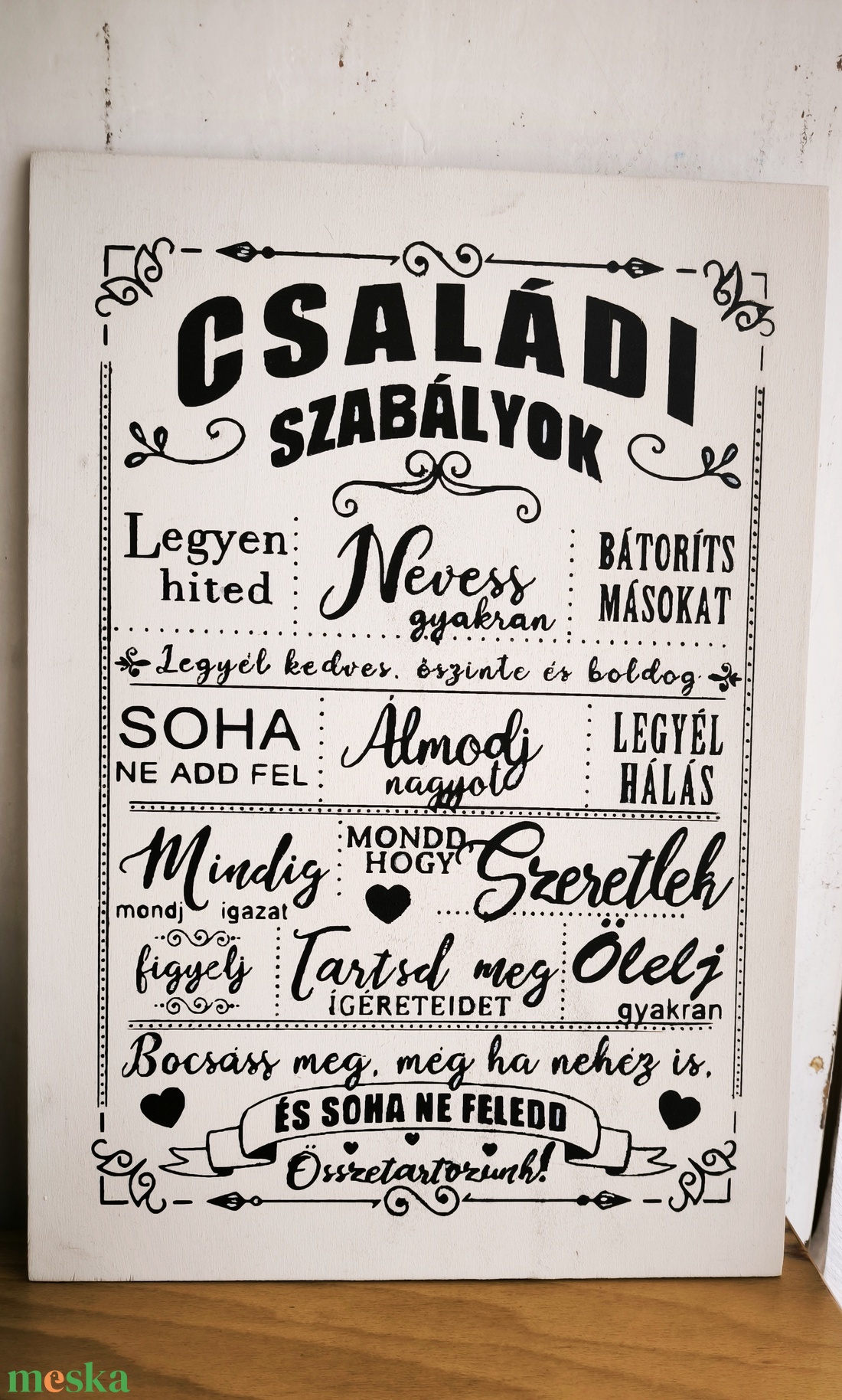 Családunk szabályai - otthon & életmód - dekoráció - kép & falikép - táblakép - Meska.hu Családunk szabályai - otthon & életmód - dekoráció - kép & falikép - táblakép - Meska.hu