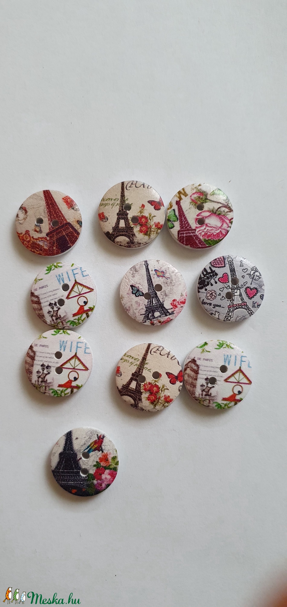 10 db-os, 20 mm-es,mintás fagomb csomag - kellékek & szerszámok - Meska.hu 10 db-os, 20 mm-es,mintás fagomb csomag - kellékek & szerszámok - Meska.hu