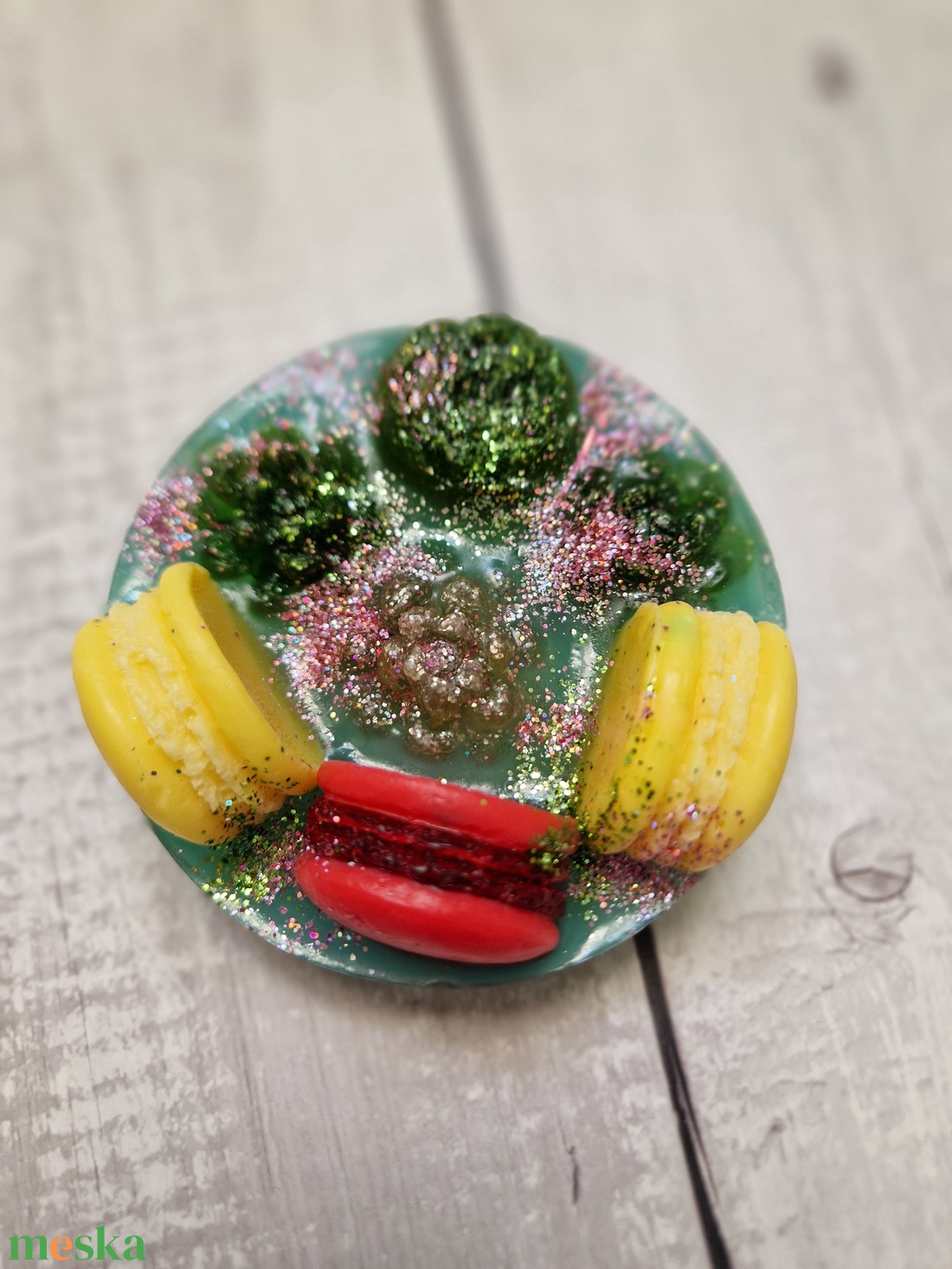 Macaronos diszszappan (sárga) - szépségápolás - szappan & fürdés - kézműves szappan - Meska.hu