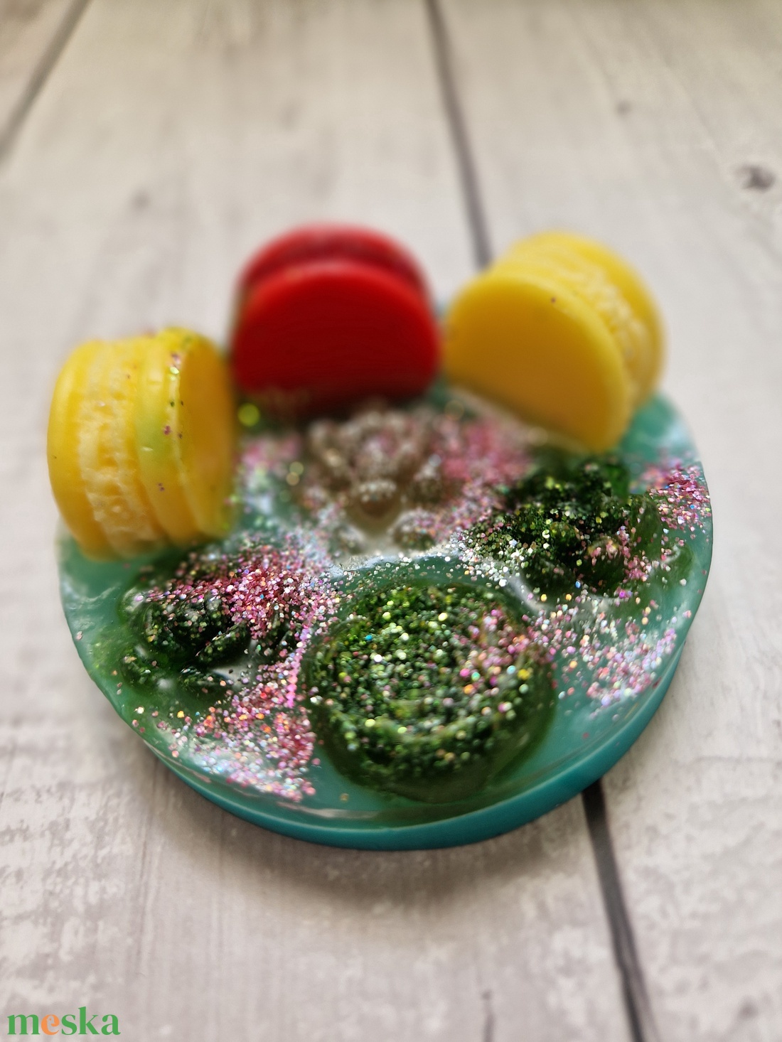 Macaronos diszszappan (sárga) - szépségápolás - szappan & fürdés - kézműves szappan - Meska.hu